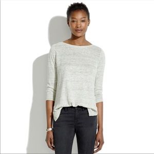 Madewell pullover linen sweater heather gray